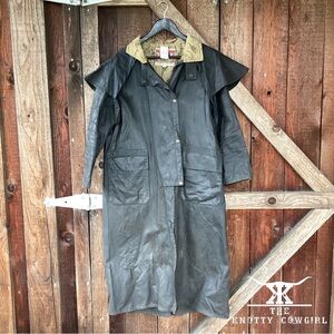 Koolah Oil Skin Long Jacket Sz SM